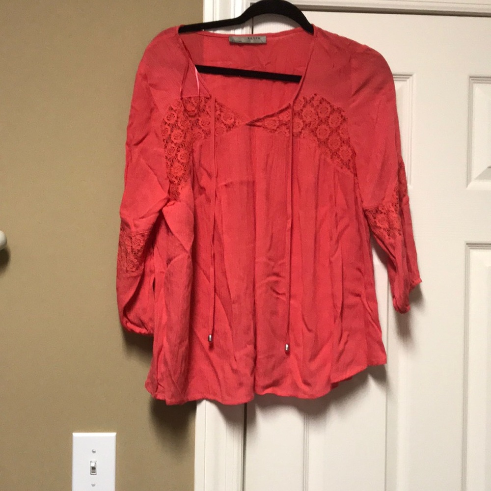 Coral 3/4 sleeve shirt